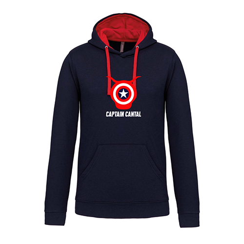 Cantal Shop | SWEAT À CAPUCHE BLEU MARINE CAPTAIN CANTAL