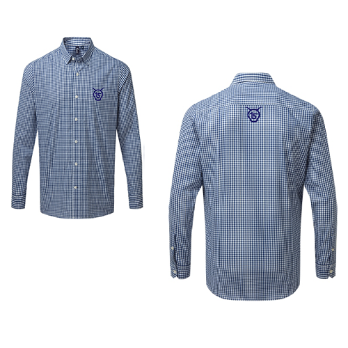 Cantal Shop | CHEMISE À CARREAUX BLEU MARINE SALERS 15 CŒUR