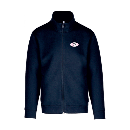 Cantal Shop | SWEAT ZIPPÉ OVALE BLEU MARINE