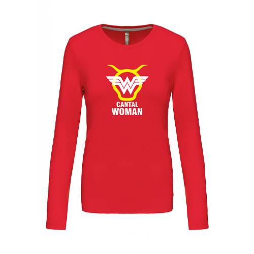 Cantal Shop | TEE-SHIRT MANCHES LONGUES CANTAL WOMAN ROUGE