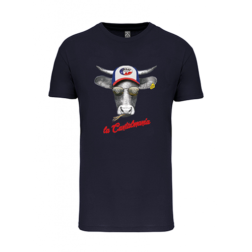 TEE-SHIRT ENFANT VACHE PAILLE MARINE 