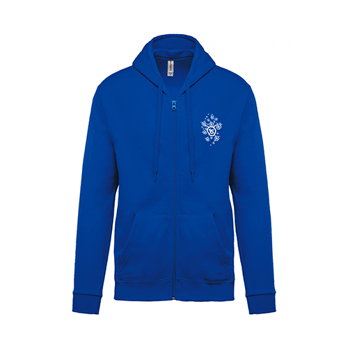 SWEAT À CAPUCHE ZIPPÉ ENVOLÉE BLEU