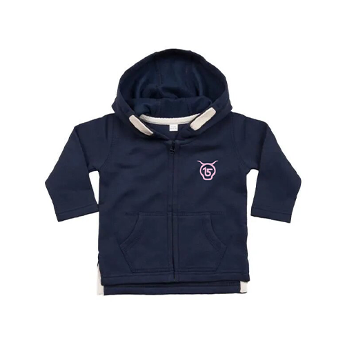 Cantal Shop | SWEAT ZIPPÉ À CAPUCHE BLEU MARINE SALERS 15 CŒUR