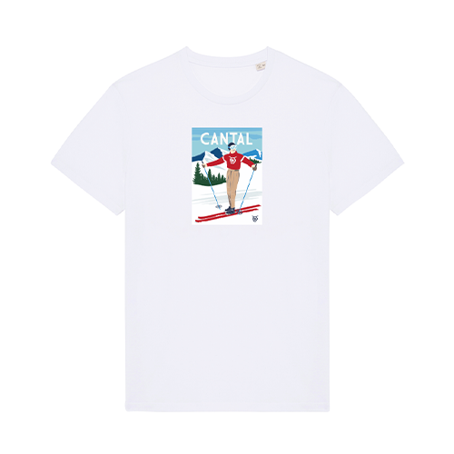 Cantal Shop |  - TEE-SHIRT SKI VINTAGE BLANC