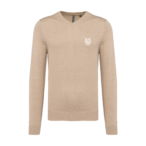 Cantal Shop |  - PULL COL V SALERS 15 BEIGE