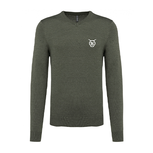 Cantal Shop |  - PULL COL V SALERS 15 KAKI