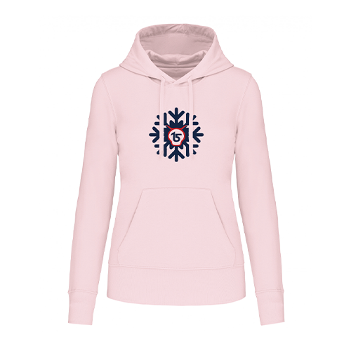 Cantal Shop |  - SWEAT À CAPUCHE FLOCON ROSE