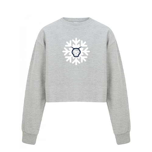 Cantal Shop |  - SWEAT OVERSIZE ENFANT FLOCON GRIS CHINÉ