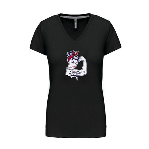 Cantal Shop |  - TEE-SHIRT POWER CANTAL COL V NOIR