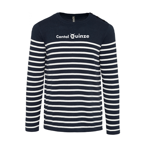 Cantal Shop | PULL MARINIÈRE BLEU MARINE CANTAL QUINZE