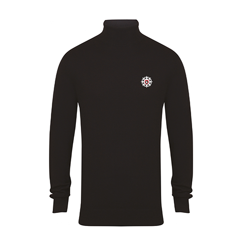 Cantal Shop |  - PULL COL ROULÉ FLOCON NOIR