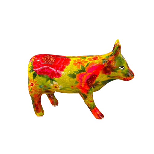 Cantal Shop |  - TIRELIRE VACHE À FLEURS SALERS 15