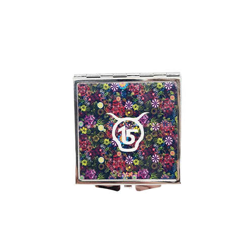 Cantal Shop |  - MIROIR DE POCHE FLORAL SALERS 15