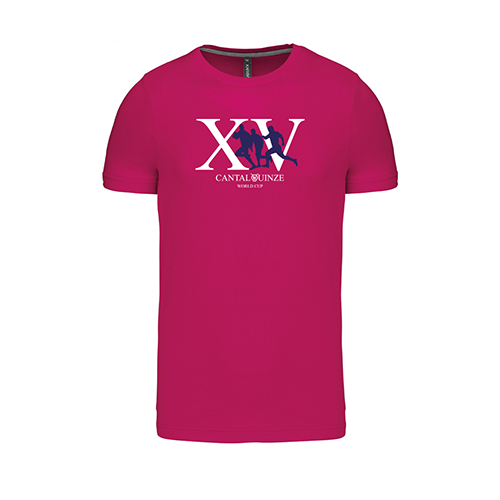 Cantal Shop |  - TEE-SHIRT RUGBY XV FUCHSIA