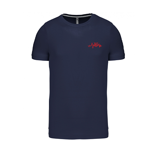 Cantal Shop |  - TEE-SHIRT ÉLECTROCARDIOGRAMME MARINE