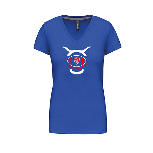 Cantal Shop |  - TEE-SHIRT FEMME RUGBY XV COQ BLEU