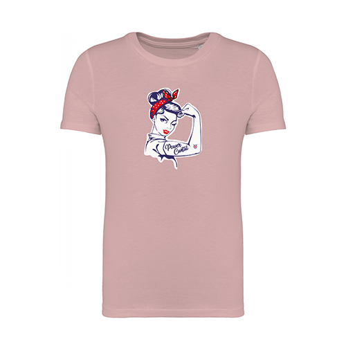 Cantal Shop |  - TEE-SHIRT ENFANT POWER CANTAL ROSE PÂLE