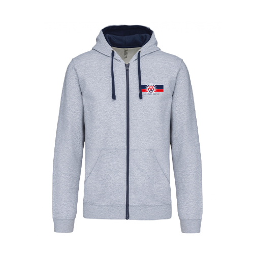 Cantal Shop | SWEAT À CAPUCHE ZIPPÉ ILLUMINATE GRIS