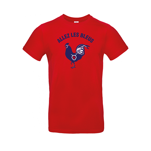 Cantal Shop |  - TEE-SHIRT ALLEZ LES BLEUS | ROUGE