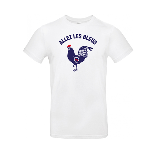 Cantal Shop |  - TEE-SHIRT ALLEZ LES BLEUS | BLANC