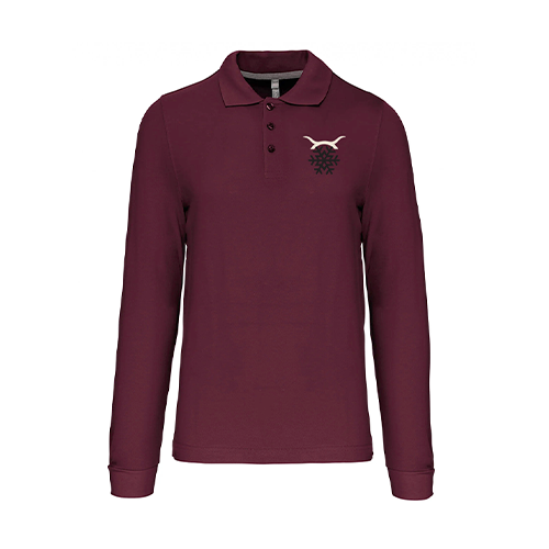 Cantal Shop |  - POLO FLOCON MANCHES LONGUES BORDEAUX