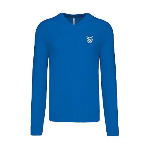 Cantal Shop |  - PULL COL V SALERS 15 BLEU ROI