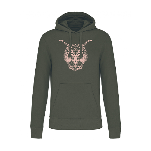 Cantal Shop |  - SWEAT À CAPUCHE CERF KAKI