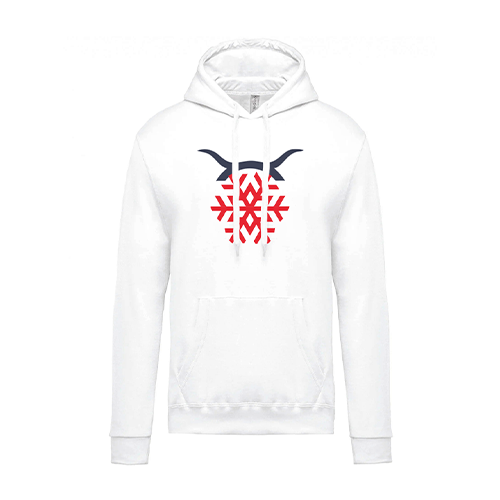 Cantal Shop |  - SWEAT À CAPUCHE FLOCON BLANC