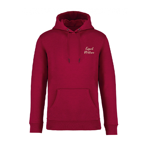 Cantal Shop |  - SWEAT À CAPUCHE ESPRIT NATURE BORDEAUX