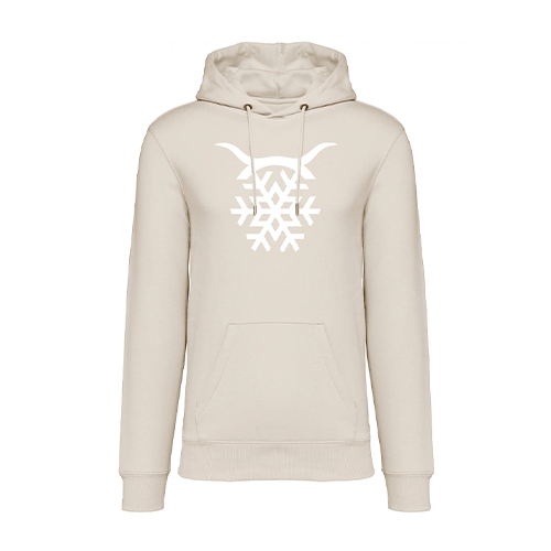 Cantal Shop |  - SWEAT À CAPUCHE FLOCON BEIGE