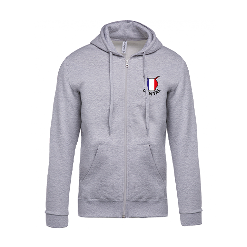 Cantal Shop |  - SWEAT À CAPUCHE ZIPPÉ BBR GRIS