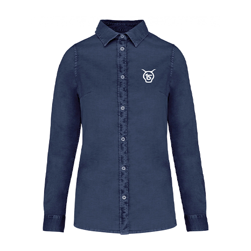 Cantal Shop |  - CHEMISE DÉLAVÉE SALERS 15 MARINE