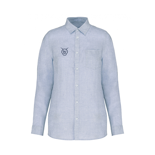 Cantal Shop |  - CHEMISE EN LIN SALERS 15 BLEU