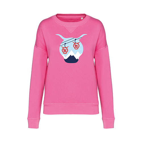 Cantal Shop |  - SWEAT OVERSIZE TÉLÉCABINE ROSE