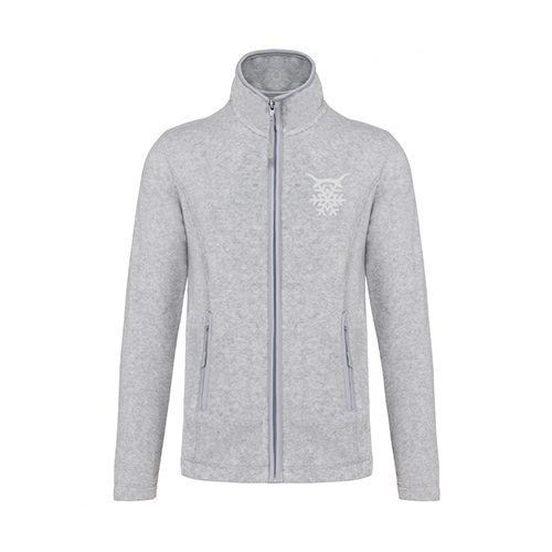 Cantal Shop |  - POLAIRE ZIPPÉE FLOCON GRIS