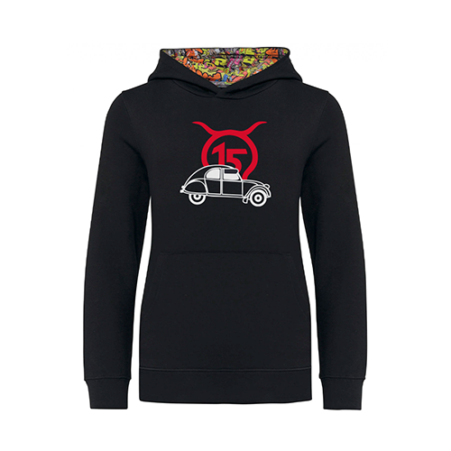 Cantal Shop |  - SWEAT À CAPUCHE ENFANT 2CV NOIR