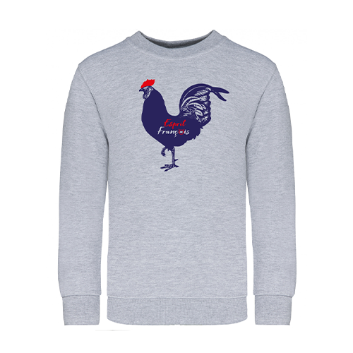 Cantal Shop |  - SWEAT ENANT ESPRIT FRANÇAIS GRIS