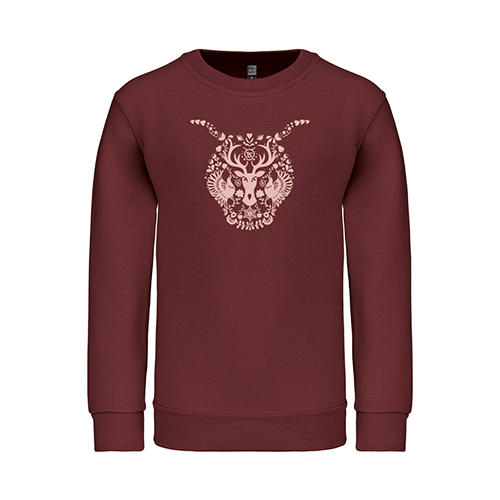 Cantal Shop |  - SWEAT ENFANT CERF BORDEAUX