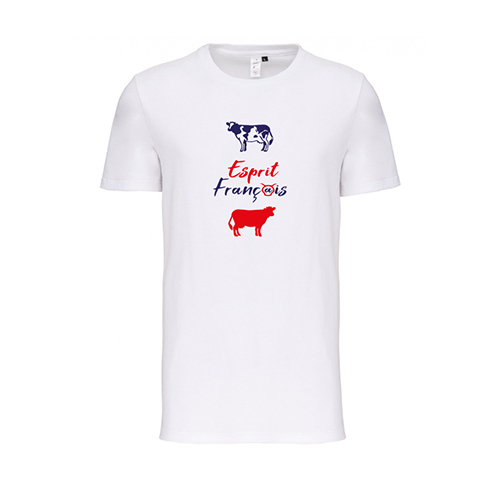 Cantal Shop |  - TEE-SHIRT ESPRIT FRANÇAIS BLANC 