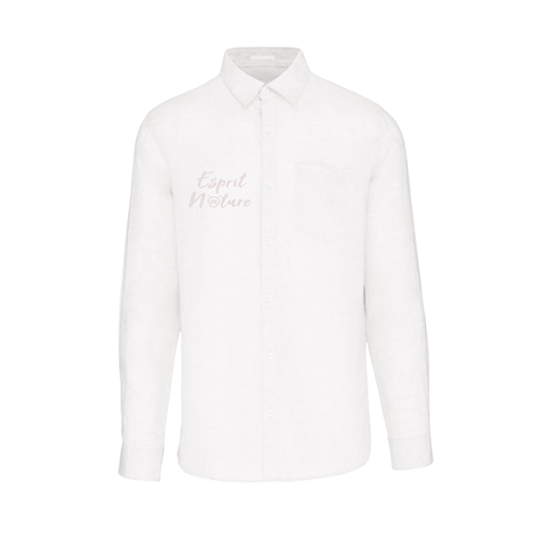 Cantal Shop |  - CHEMISE EN LIN ESPRIT NATURE BLANC