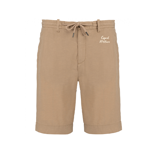 Cantal Shop |  - BERMUDA EN LIN ESPRIT NATURE BEIGE