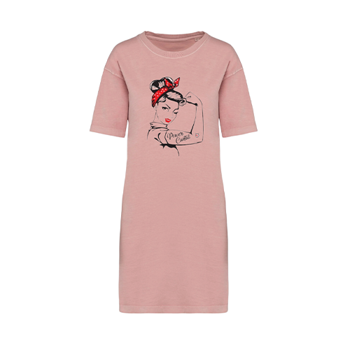 Cantal Shop |  - ROBE TEE-SHIRT POWER CANTAL ROSE