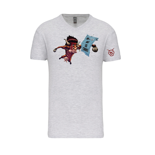 Cantal Shop |  - TEE-SHIRT ENFANT ON S'EN BAT LES CORNES GRIS