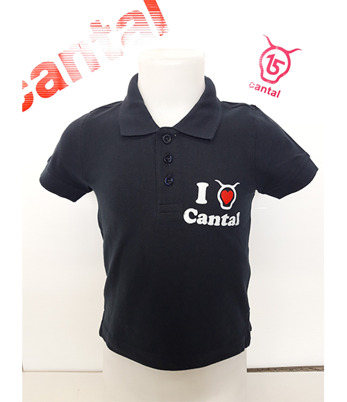 Cantal Shop | POLO ENFANT BLEU MARINE I LOVE CANTAL