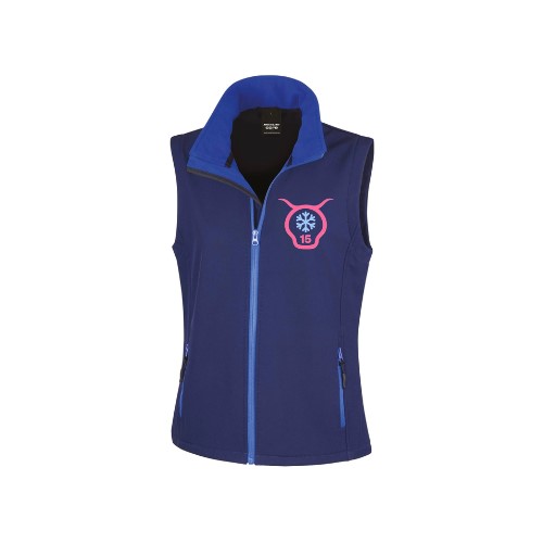 Cantal Shop | SOFTSHELL SANS MANCHES FLOCON BLEU MARINE