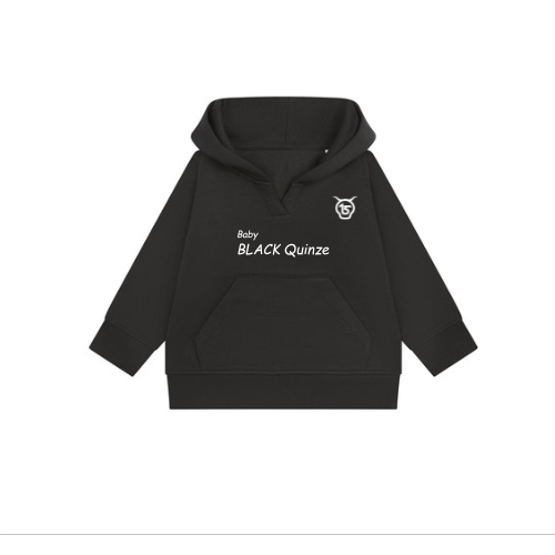 Cantal Shop | SWEAT CAPUCHE BEBE BLACK QUINZE NOIR