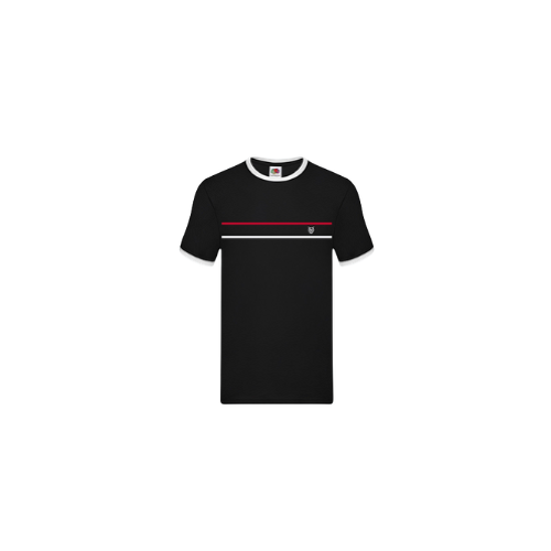 Cantal Shop | TEE SHIRT HOMME BANDES BBR HORIZONTALE NOIR